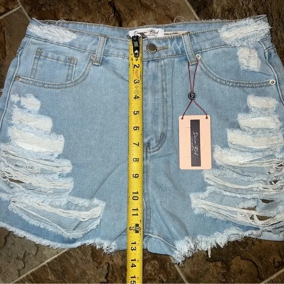 NWT Denim Blvd Highly Distressed Jean Shorts - Picture 3 of 12